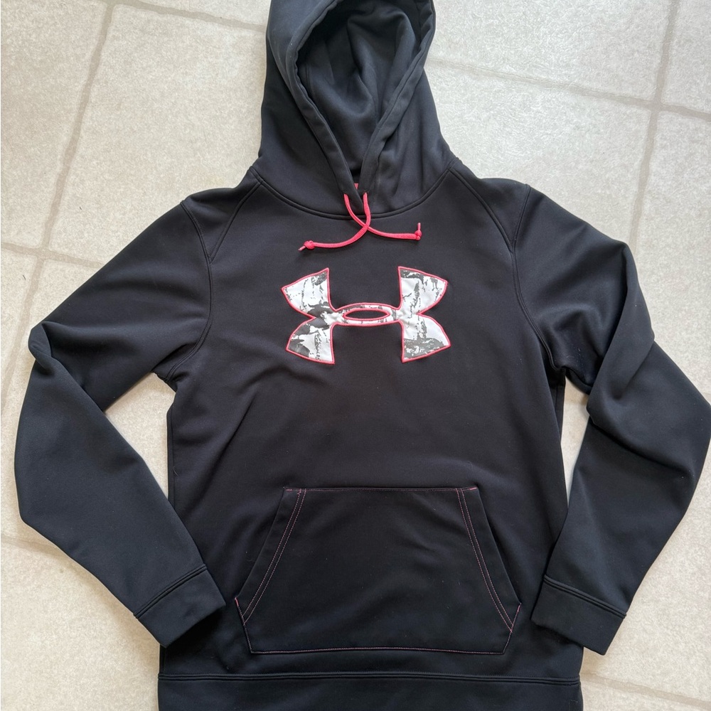Under Armour Black Hoodie with Red Accents